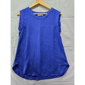 Stella Luce Sleeveless Blouse Blue Size Small